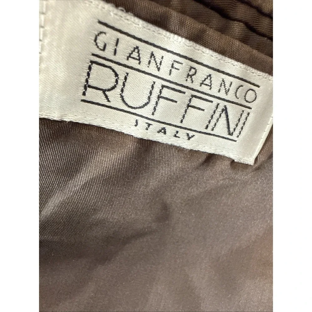 Gianfranco Ruffini Italy Faux Suede Brown 3 Button Blazer Jacket‎ Men's 44R